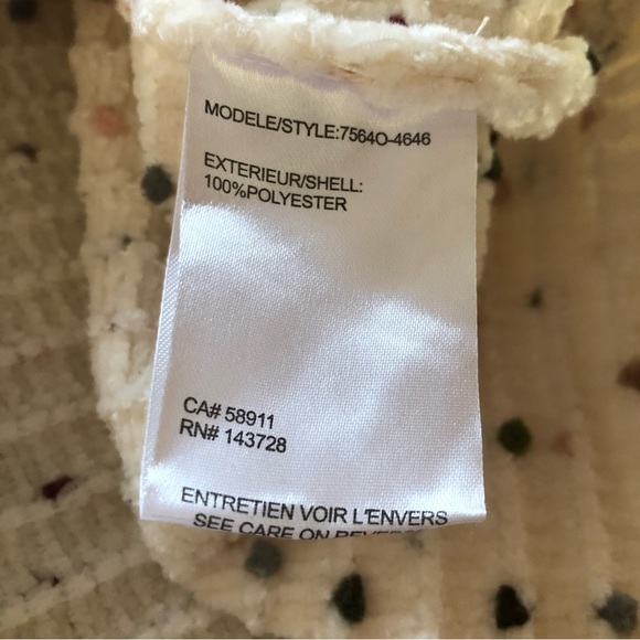 Tribal Jeans Cream Chunky Knit Sweater Mini Pom Pom Polka Dot Ivory Pullover XL - Picture 9 of 9